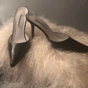 Charles David High Heel Croc Mules